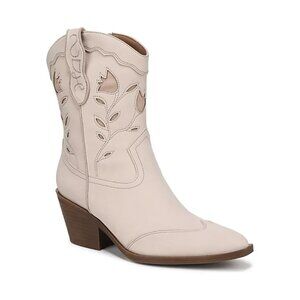 Sam and Libby Women's Flash Block Heel Western Booties - Washed Wheat